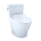 TOTO MS626234CEFG#01 Aimes One-Piece Elongated 1.28 Gpf Toilet With Cefiontect And Softclose Seat - Cotton White