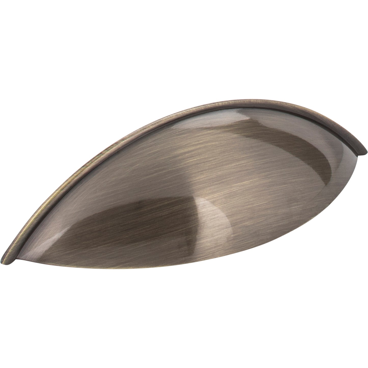 JEFFREY ALEXANDER 8236AB Bordeaux 96 mm Center-to-Center Cup/Bin Pull - Brushed Antique Brass