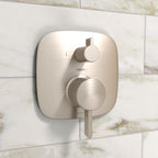 HANSGROHE 15864821 Ecostat Pressure Balance Trim Square with Diverter - Brushed Nickel