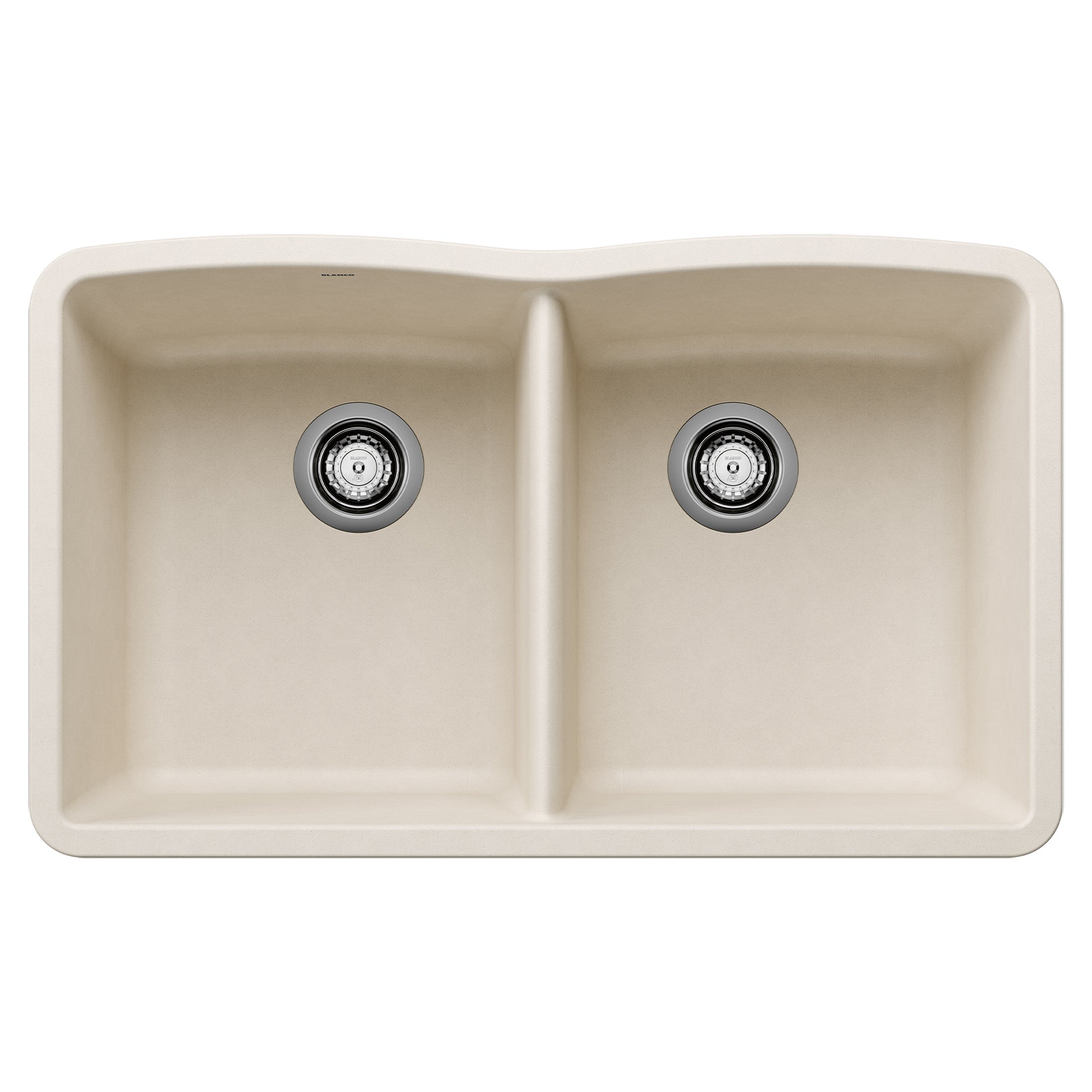 BLANCO 443068 Diamond Diamond SILGRANIT 32" 50/50 Double Bowl Undermount Kitchen Sink - Soft White in Soft White