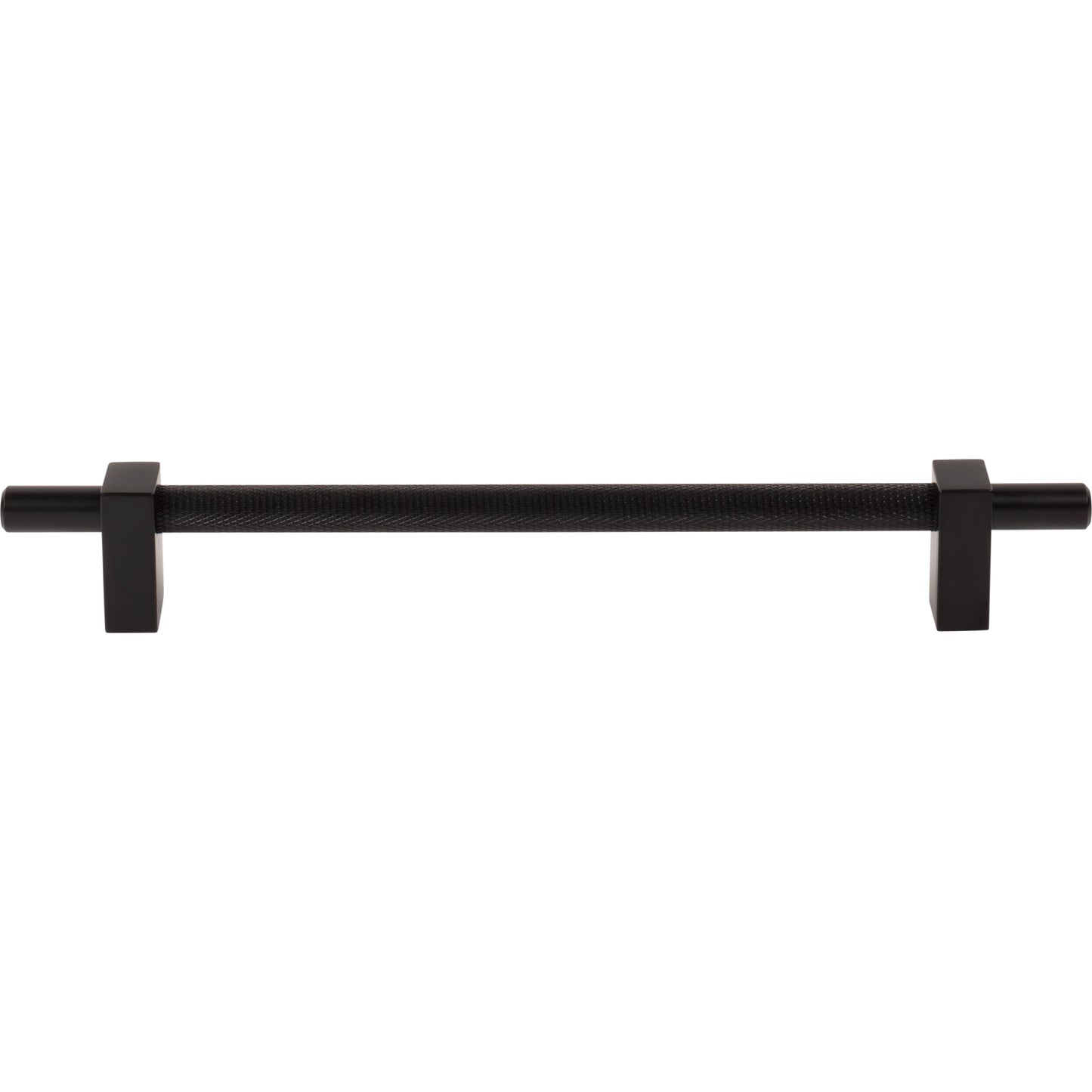 JEFFREY ALEXANDER 598-192MB Larkin Knurled Center 192 mm Center-to-Center Bar Pull - Matte Black