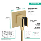 HANSGROHE 26889991  Wall Outlet with Handshower Holder - Polished Gold Optic