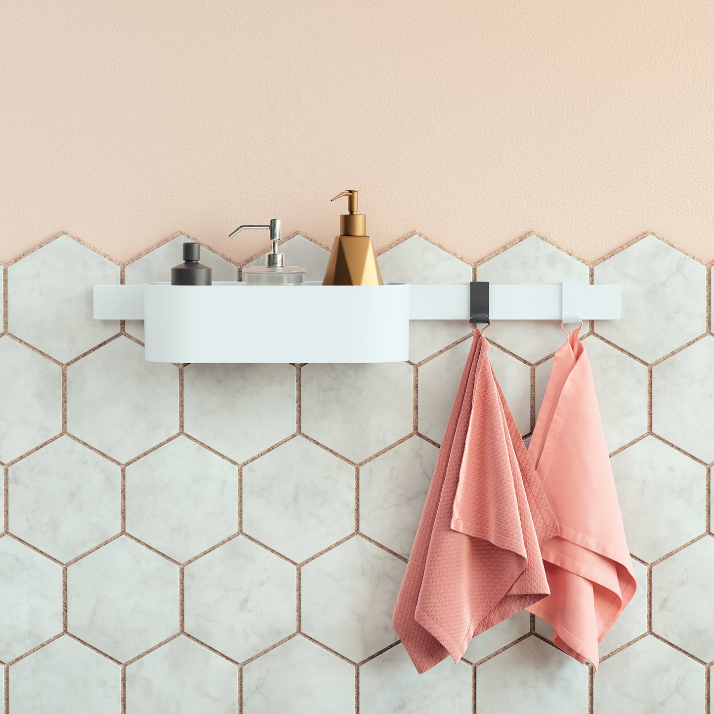 HANSGROHE 27914700 Matte White WallStoris Modern Double Hook