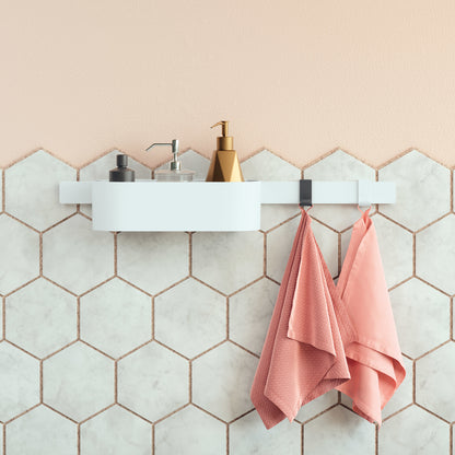 HANSGROHE 27914700 Matte White WallStoris Modern Double Hook