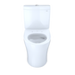 TOTO CST446CEMGN#01 Aquia IV Two-Piece Elongated Dual Flush 1.28 and 0.9 GPF Skirted Toilet with CEFIONTECT , Cotton White