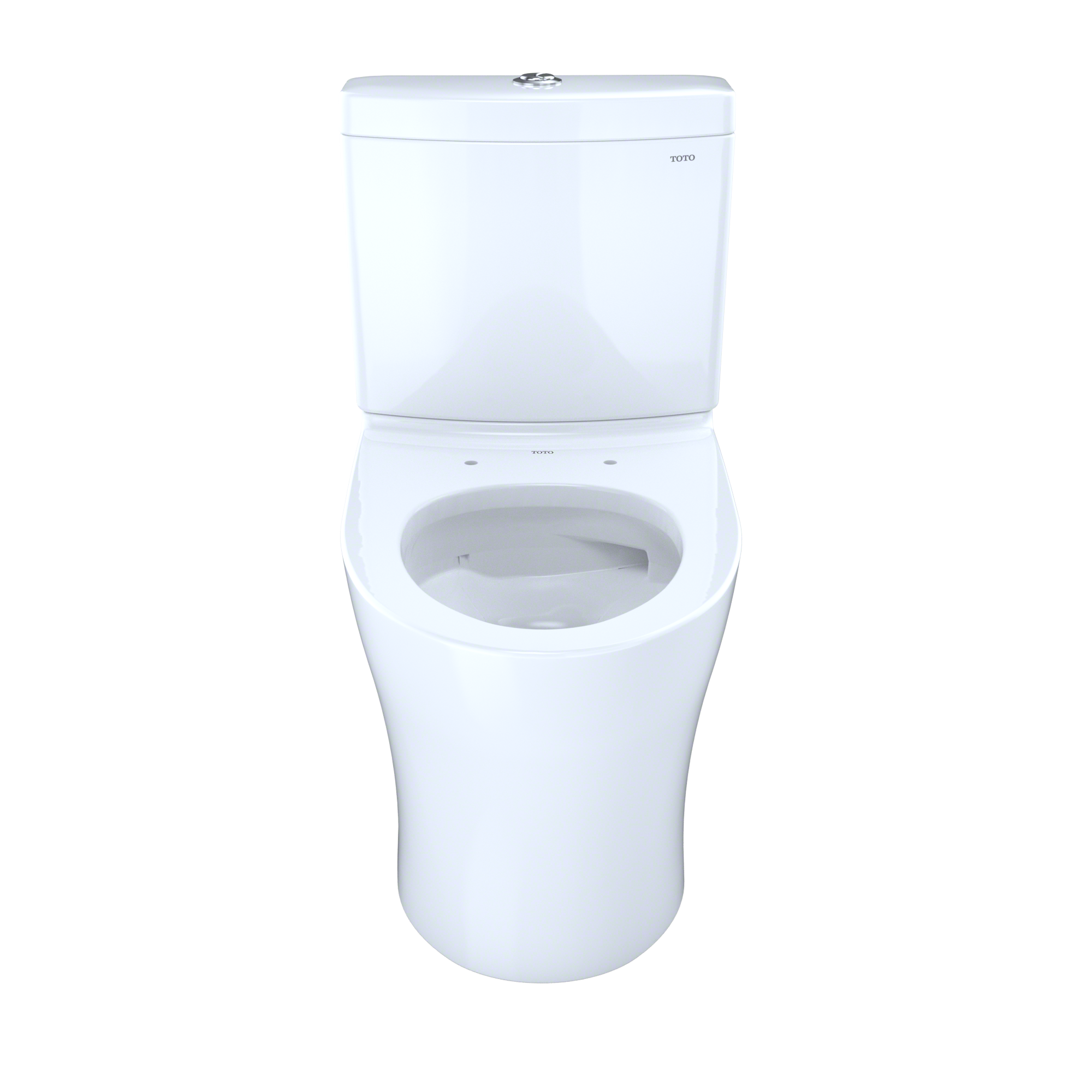 TOTO CST446CEMGN#01 Aquia Iv Two-Piece Elongated Dual Flush 1.28 And 0.9 Gpf Skirted Toilet With Cefiontect - Cotton White