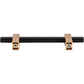 JEFFREY ALEXANDER 478-96MBSBZ Larkin 2 96 mm Center-to-Center Bar Pull - Matte Black w/Satin Bronze