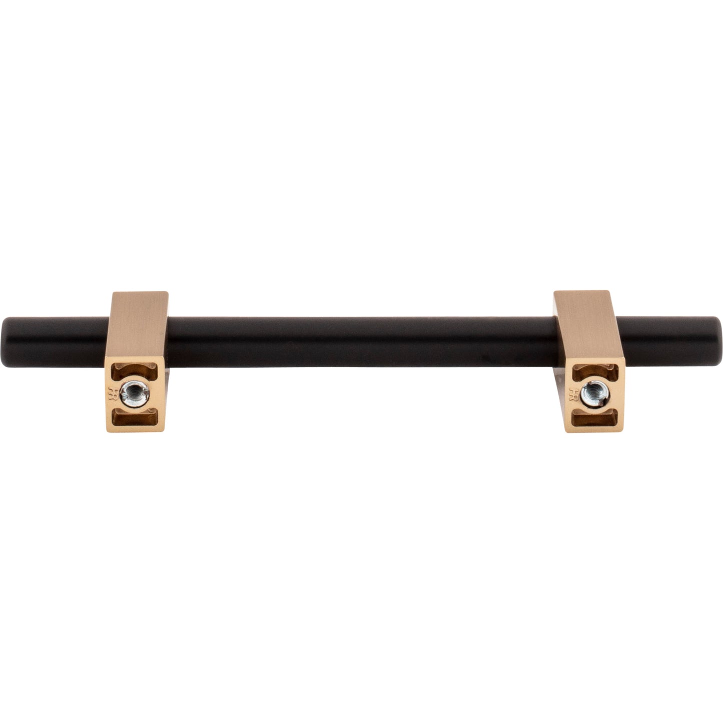 JEFFREY ALEXANDER 478-96MBSBZ Larkin 2 96 mm Center-to-Center Bar Pull - Matte Black w/Satin Bronze