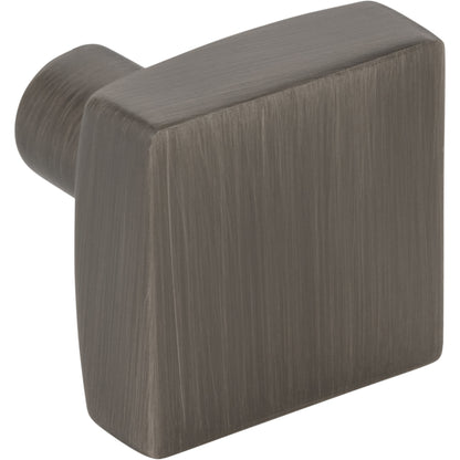 JEFFREY ALEXANDER 845BNBDL Dominique 1-1/8" Length Square Knob - Brushed Pewter
