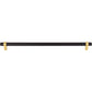 JEFFREY ALEXANDER 5319MBBG Key Grande 319 mm Center-to-Center Bar Pull - Matte Black w/Brushed Gold