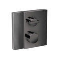 AXOR 46751331 Edge Thermostatic Trim with Volume Control - Diamond Cut - Polished Black Chrome