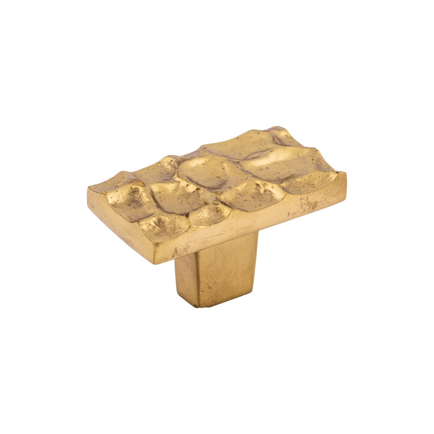 TOP KNOBS TK303BR Cobblestone 1 7/8" Length Rectangle Knob - Polished Brass