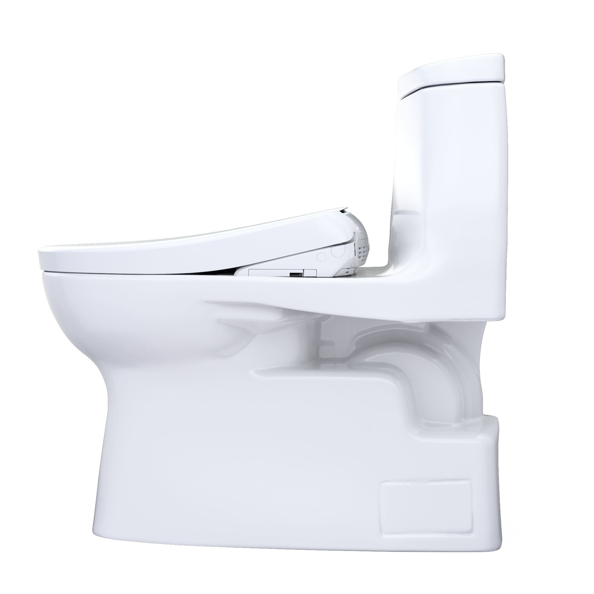 TOTO MW6144736CUFG#01 Washlet+ Carlyle Ii 1G One-Piece Elongated 1.0 Gpf Toilet And Washlet+ S7A Contemporary Bidet Seat - Cotton White