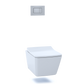 TOTO CWT449249CMFG#MS SP Wall-Hung Square-Shape Toilet and DuoFit In-Wall 1.28 and 0.9 GPF Dual-Flush Tank System with Copper Supply- CWT449249CMFG#MS , Matte Silver