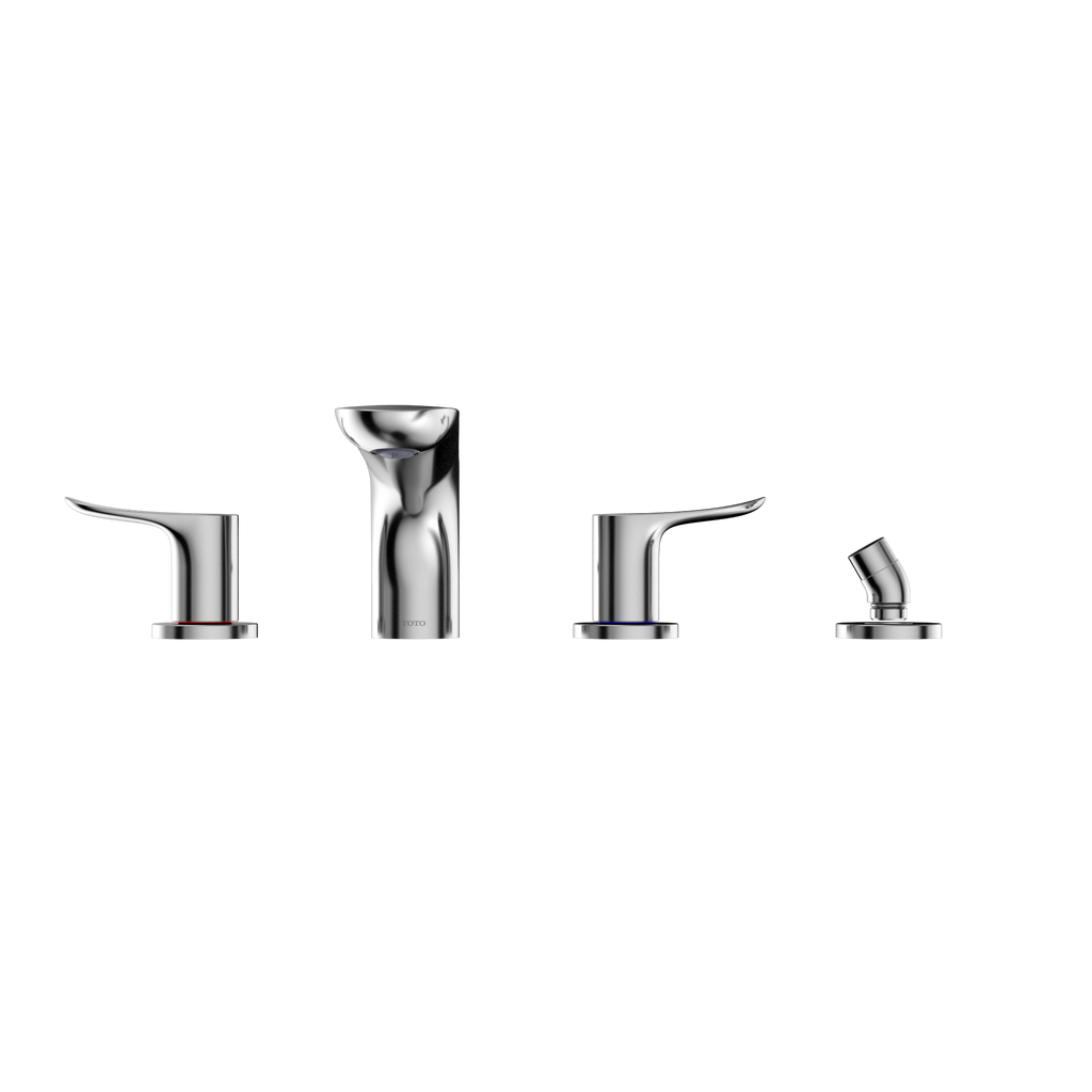 TOTO TBG01202U#CP Go Two-Handle Deck-Mount Roman Tub Filler Trim With Handshower - Polished Chrome