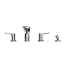 TOTO TBG01202U#CP Go Two-Handle Deck-Mount Roman Tub Filler Trim With Handshower - Polished Chrome