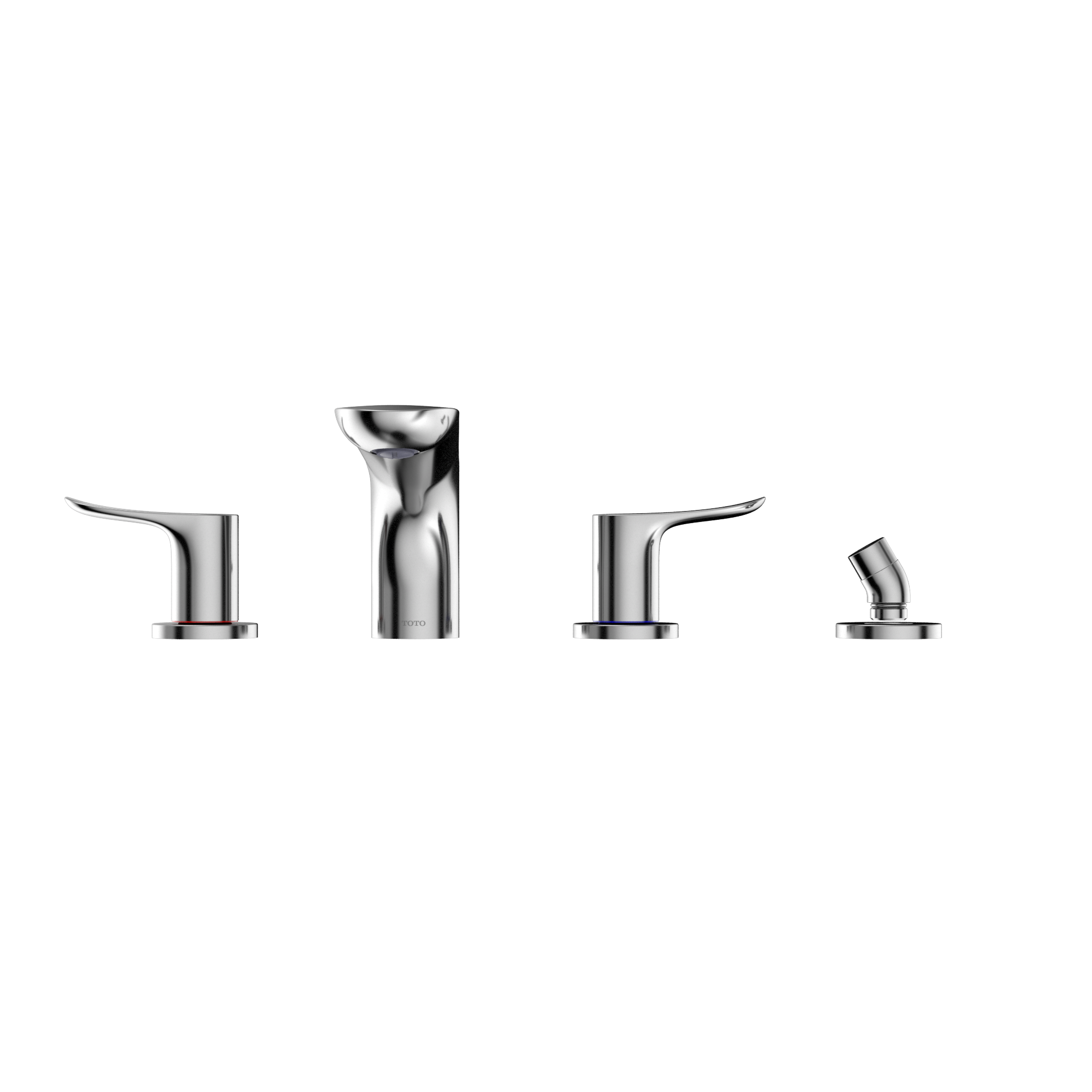 TOTO TBG01202U#CP Go Two-Handle Deck-Mount Roman Tub Filler Trim With Handshower - Polished Chrome