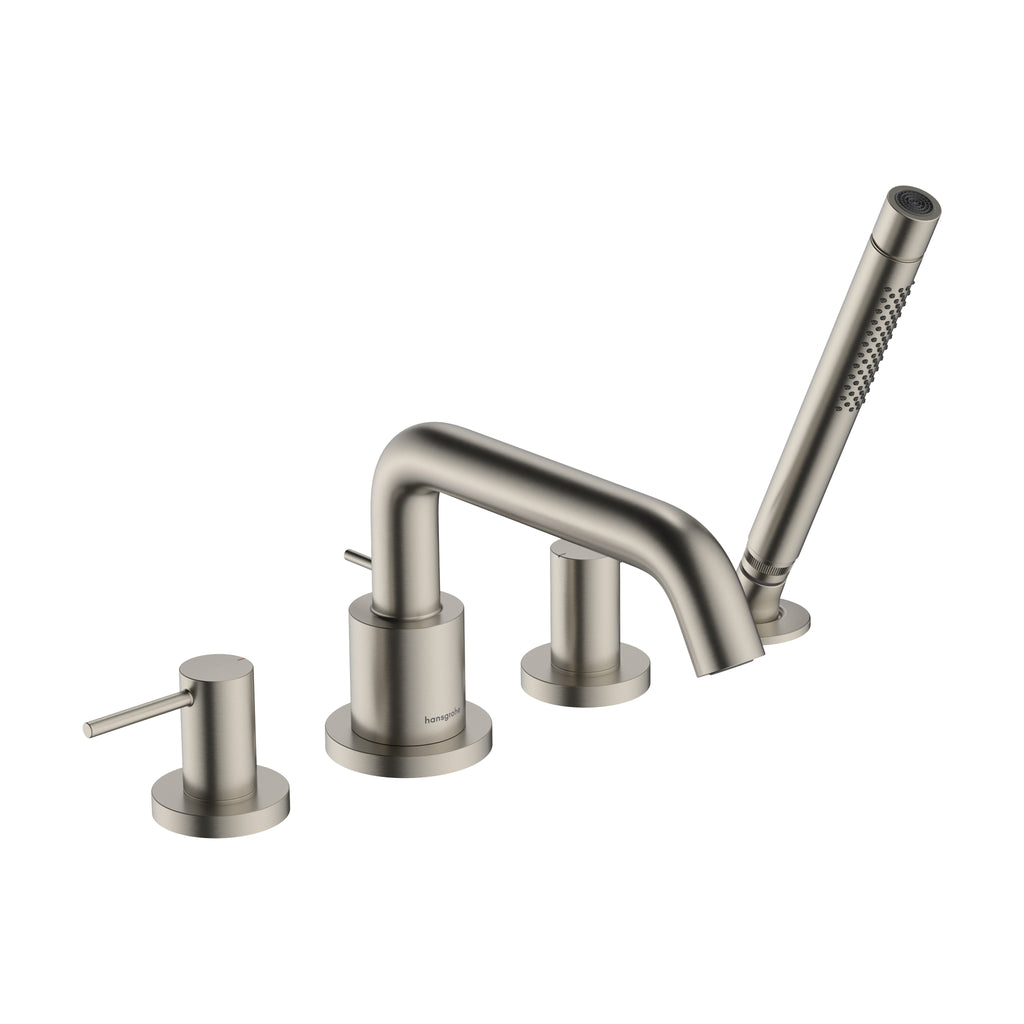 HANSGROHE 73442821 Tecturis S 4-Hole Roman Tub Set Trim with 1.75 Handshower - Brushed Nickel