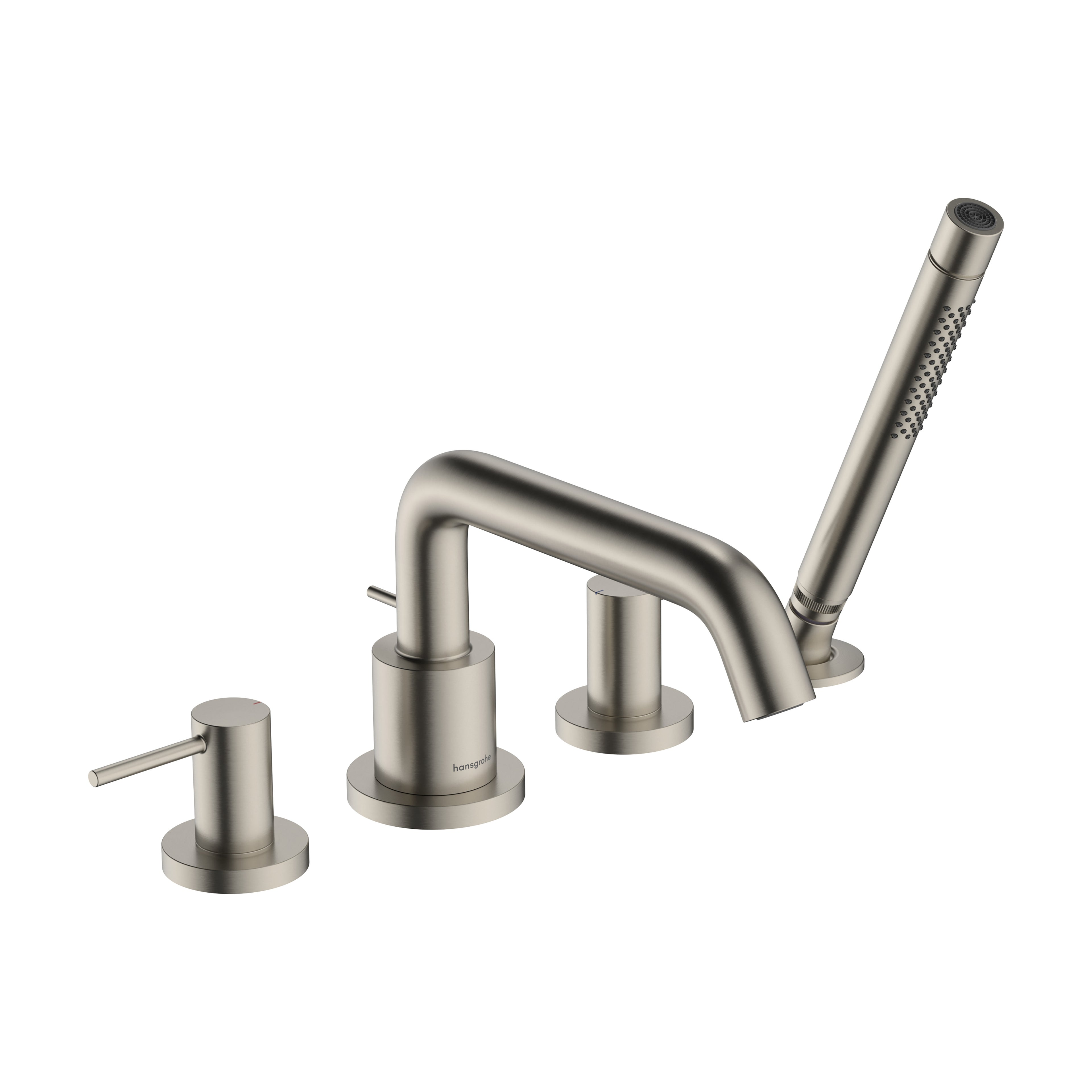 HANSGROHE 73442821 Tecturis S 4-Hole Roman Tub Set Trim with 1.75 Handshower - Brushed Nickel