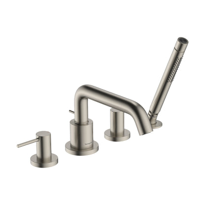 HANSGROHE 73442821 Tecturis S 4-Hole Roman Tub Set Trim with 1.75 Handshower - Brushed Nickel