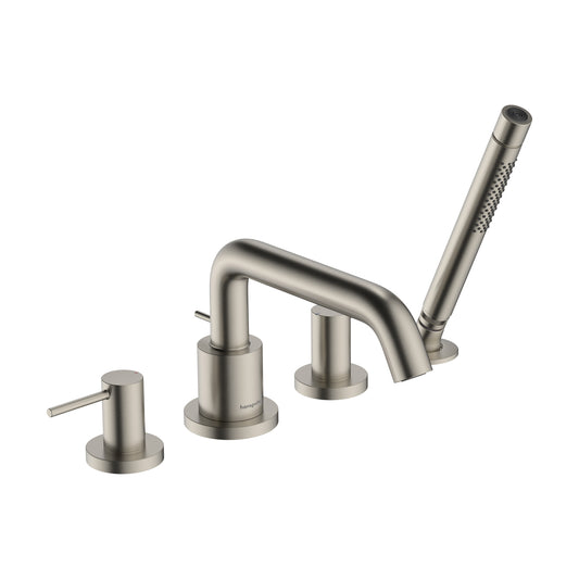 HANSGROHE 73442821 Tecturis S 4-Hole Roman Tub Set Trim with 1.75 Handshower - Brushed Nickel