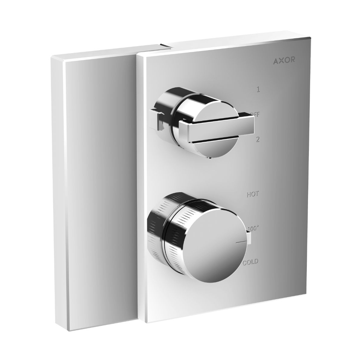 AXOR 46760001 Edge Thermostatic Trim with Volume Control and Diverter - Chrome