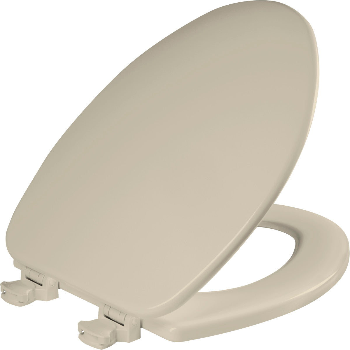 Church Elongated Enameled Wood Toilet Seat in Bone with Easy•Clean Hinge