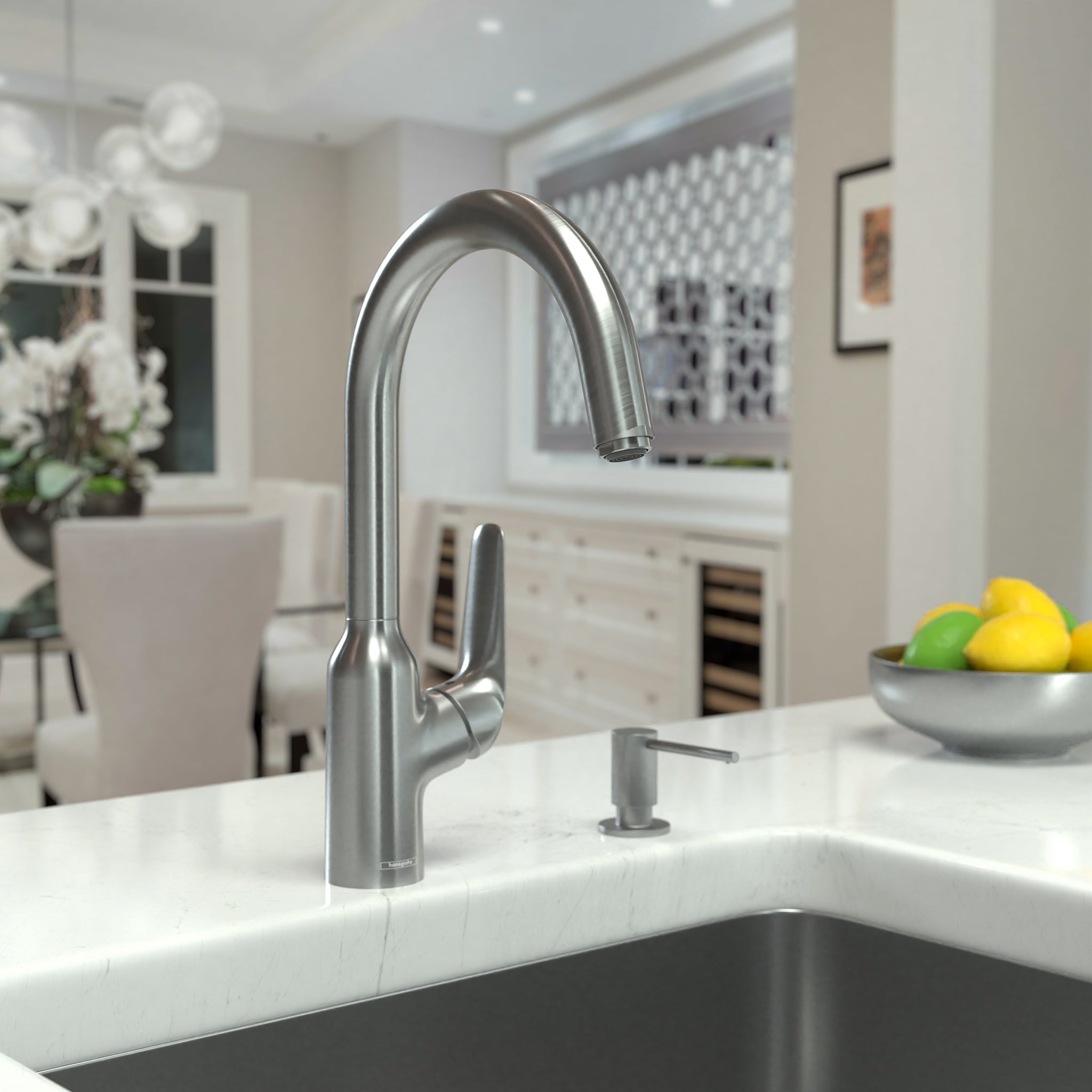 HANSGROHE 71802801 Focus N Bar Faucet, 1.75 GPM - Stainless Steel Optic