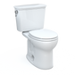 TOTO CST785CEFG#01 Drake Transitional Two-Piece Round 1.28 GPF Universal Height TORNADO FLUSH Toilet with CEFIONTECT , Cotton White