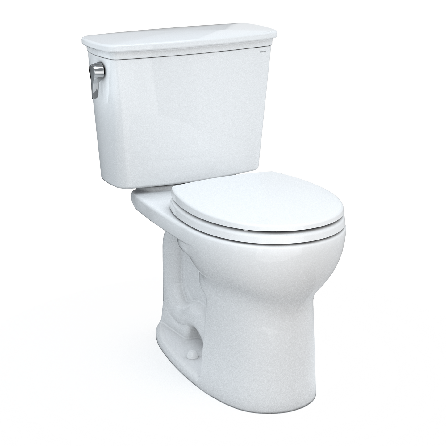 TOTO CST785CEFG#01 Drake Transitional Two-Piece Round 1.28 GPF Universal Height TORNADO FLUSH Toilet with CEFIONTECT , Cotton White