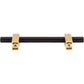 JEFFREY ALEXANDER 478-96MBBG Larkin 2 96 mm Center-to-Center Bar Pull - Matte Black w/Brushed Gold