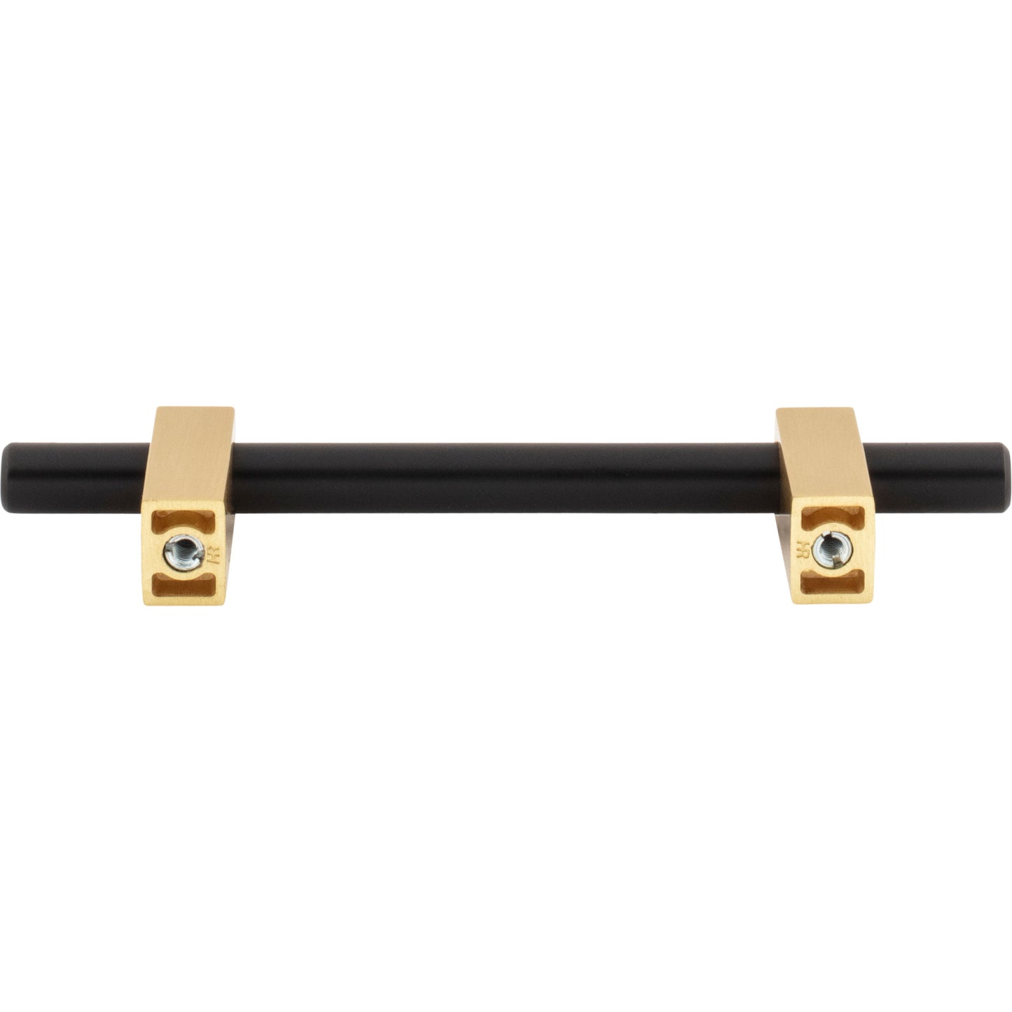 JEFFREY ALEXANDER 478-96MBBG Larkin 2 96 mm Center-to-Center Bar Pull - Matte Black w/Brushed Gold