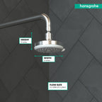 HANSGROHE 04071000 Croma 100 Showerhead E 3-Jet, 2.5 GPM - Chrome