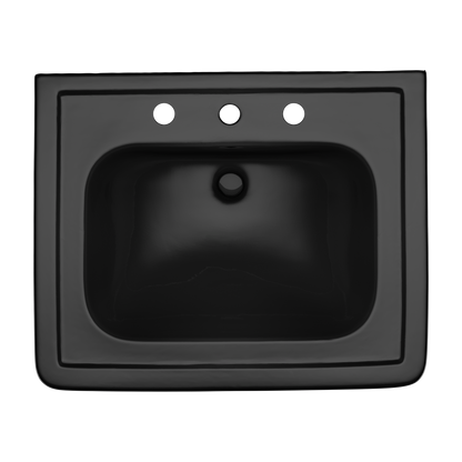 TOTO LPT530.8N#51 Promenade 27-1/2" X 22-1/4" Rectangular Pedestal Bathroom Sink For 8 Inch Center Faucets - Ebony