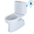 TOTO CST474CEFRG#01 Vespin Ii Two-Piece Elongated 1.28 Gpf Universal Height Skirted Toilet With Cefiontect And Right-Hand Trip Lever - Cotton White