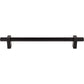 JEFFREY ALEXANDER 698-12MB Larkin Knurled Ends 12" Center-to-Center Appliance Pull - Matte Black