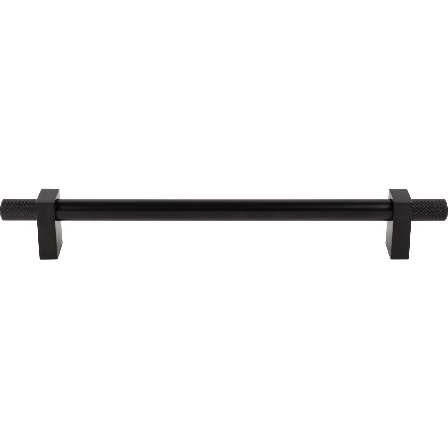 JEFFREY ALEXANDER 698-12MB Larkin Knurled Ends 12" Center-to-Center Appliance Pull - Matte Black