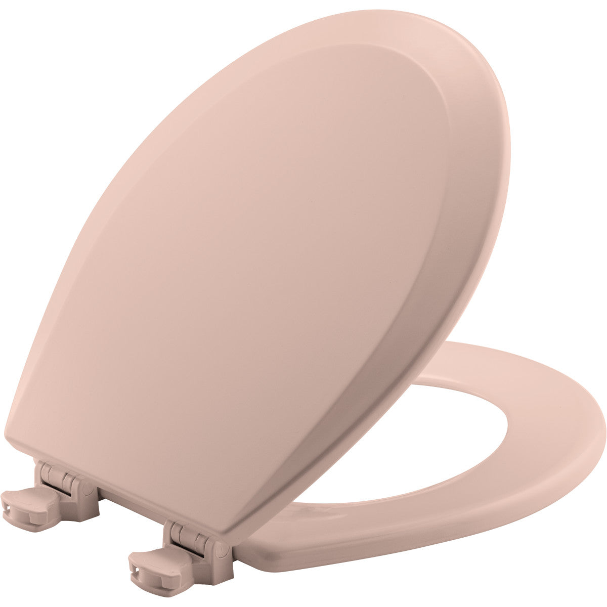 Bemis Round Enameled Wood Toilet Seat in Venetian Pink with Easy•Clean Hinge