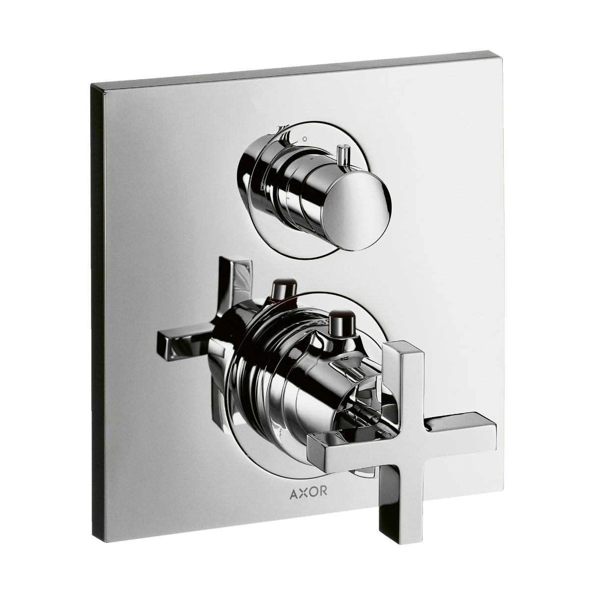 AXOR 39725001 Citterio Thermostatic Trim with Volume Control and Diverter- Cross Handle - Chrome