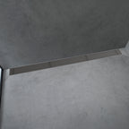 HANSGROHE 56125801 RainDrain Match Boardwalk Trim Boadwalk 47 1/4" with Height Adjustable Frame - Brushed Stainless Steel