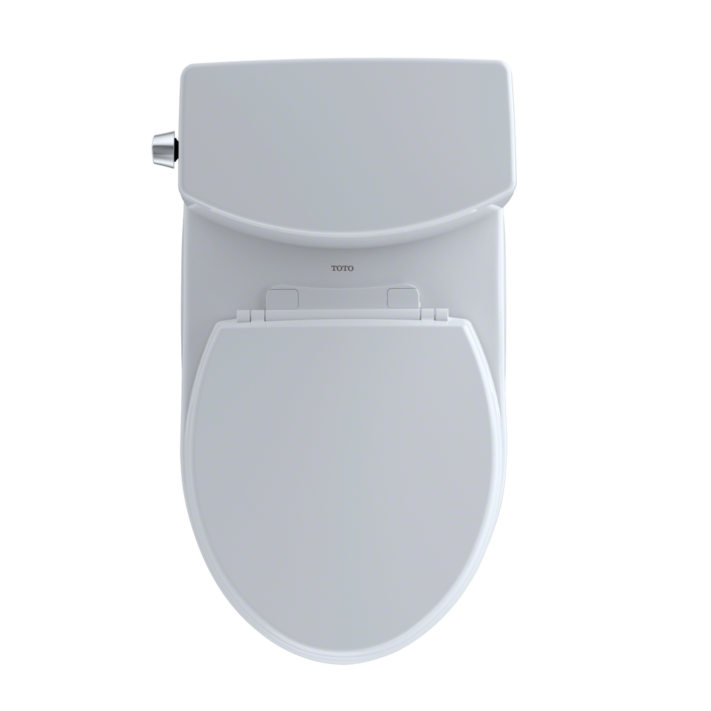 TOTO CST453CUFRG#01 Drake Ii 1G Two-Piece Round 1.0 Gpf Universal Height Toilet With Cefiontect And Right-Hand Trip Lever - Cotton White