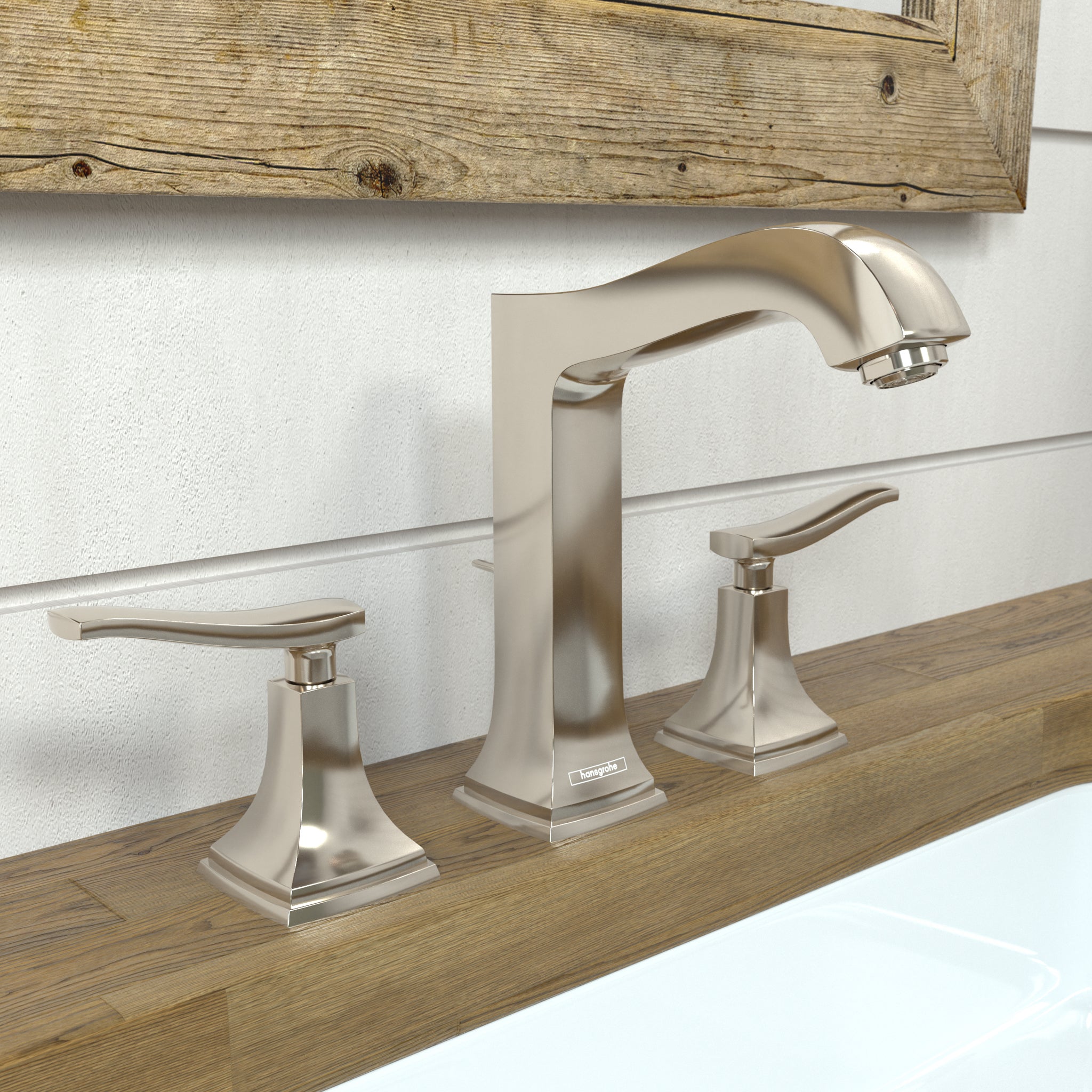 HANSGROHE 31331831 Metropol Classic Widespread Faucet 160 with Lever Handles and Pop-Up Drain, 1.2 GPM - Polished Nickel