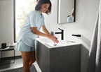 HANSGROHE 76010671 Finoris Single-Hole Faucet 100 with Pop-Up Drain, 1.2 GPM - Matte Black