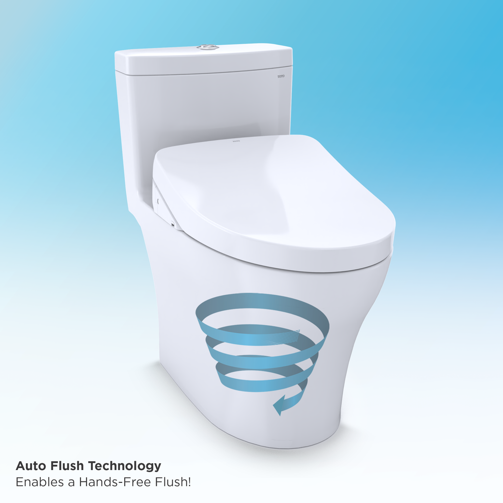 TOTO CWT4474047CMFGA#MS Washlet+ Rp Wall-Hung D-Shape Toilet With Rx Bidet Seat And Duofit In-Wall 1.28 And 0.9 Gpf Auto Dual-Flush Tank System - Matte Silver