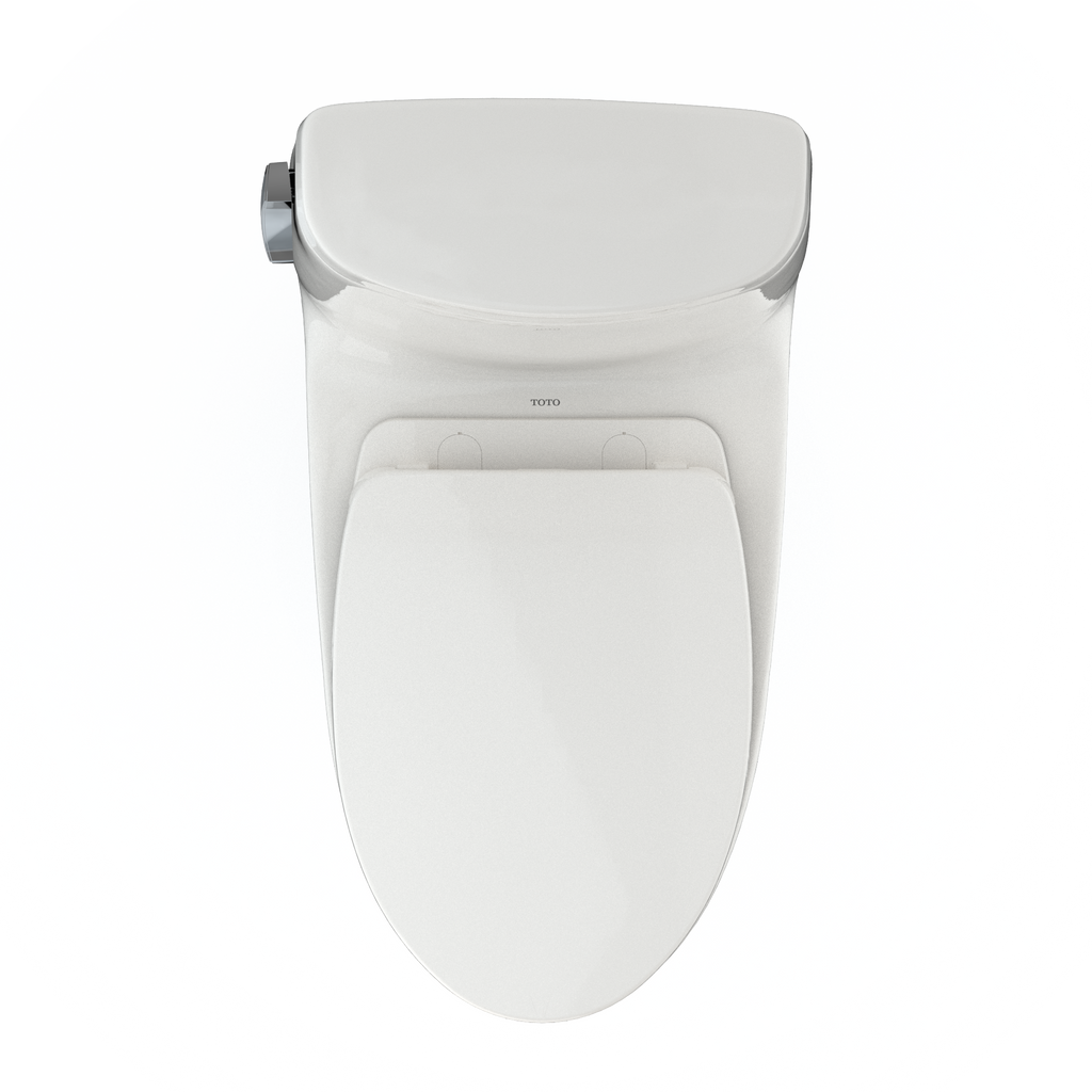 TOTO MS604124CEFG#11 Ultramax Ii One-Piece Elongated 1.28 Gpf Universal Height Toilet With Cefiontect And Ss124 Softclose Seat - Colonial White