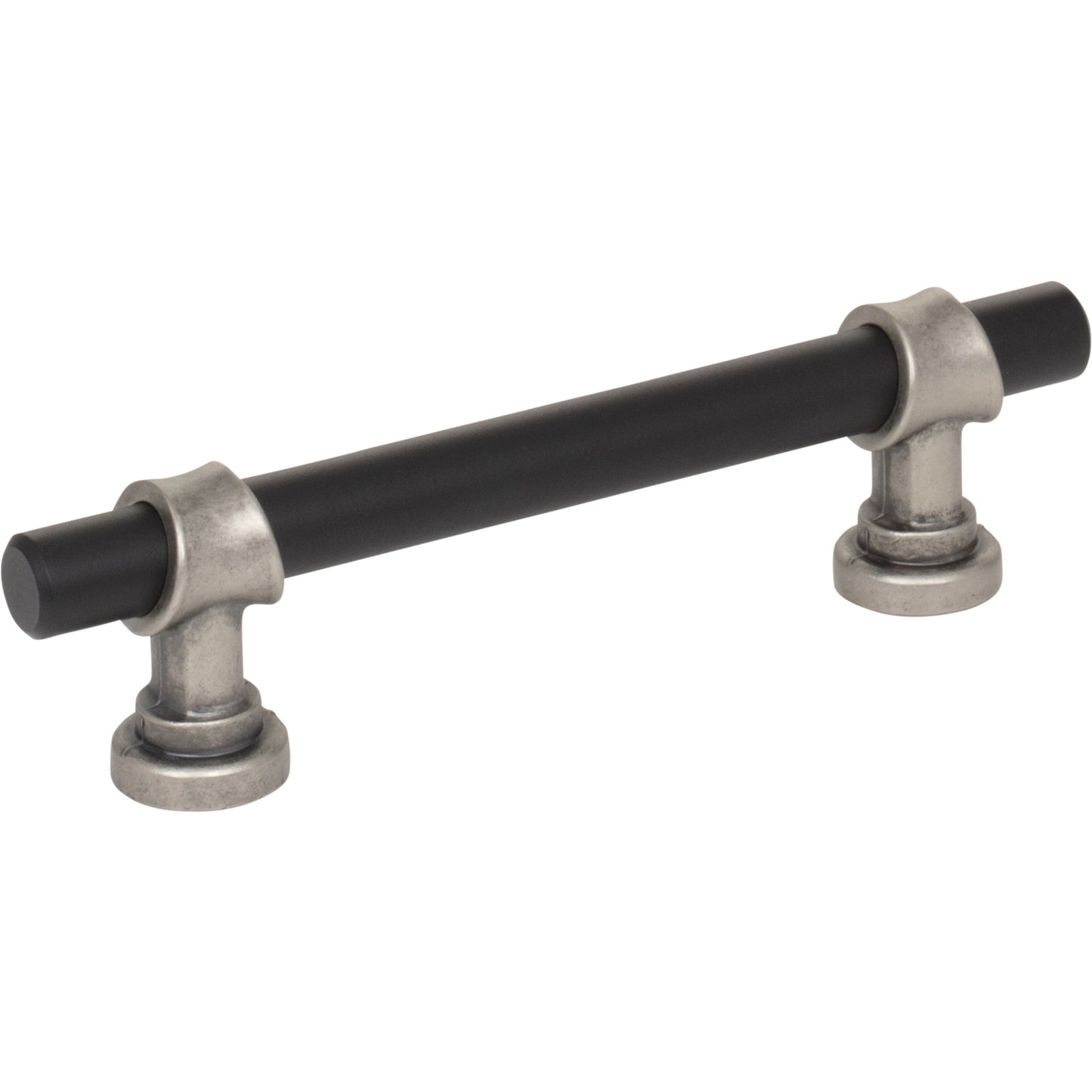 TOP KNOBS M2706 Bit 3 3/4" Center to Center Bar Pull - Flat Black and Pewter Antique