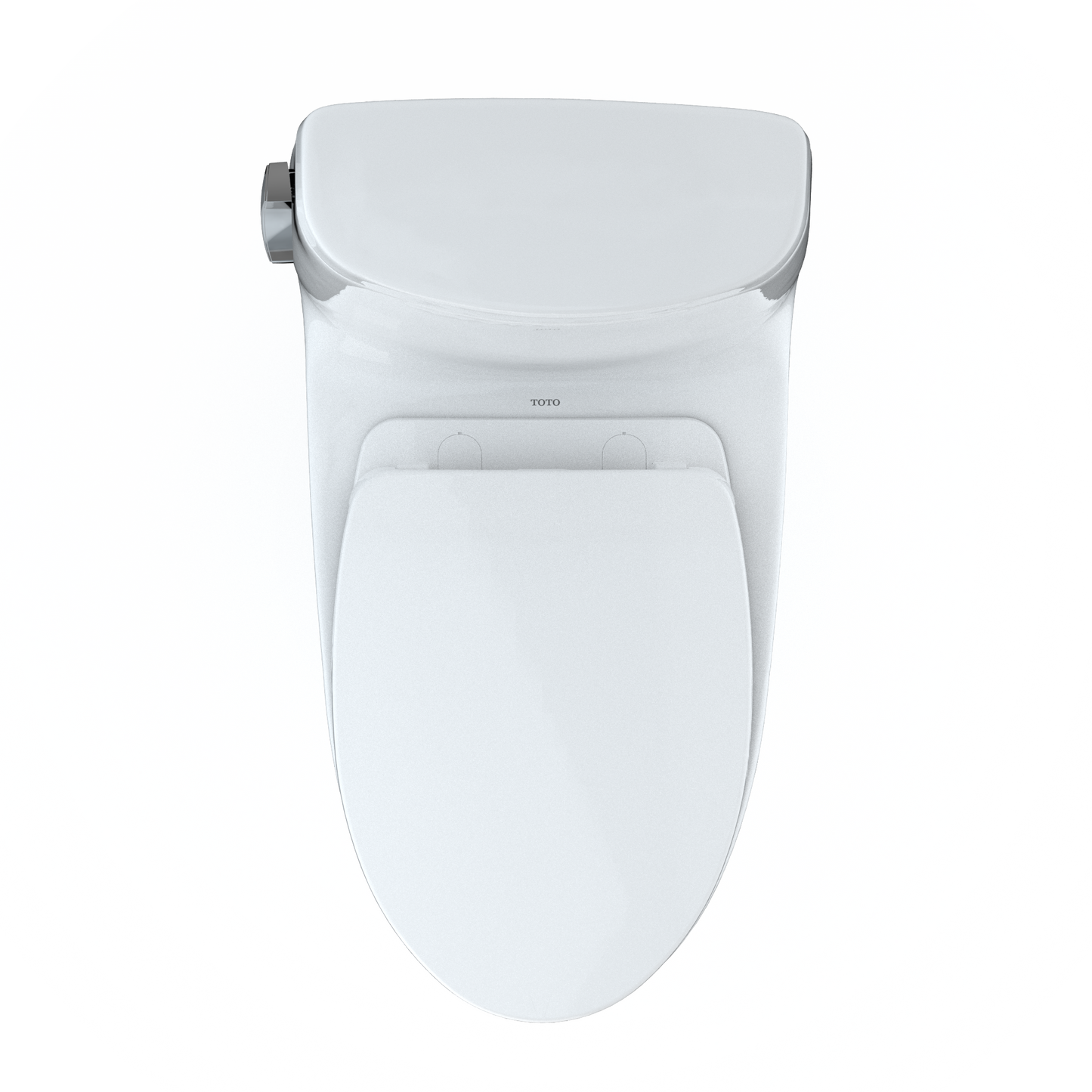 TOTO MS604124CEFG#01 UltraMax II One-Piece Elongated 1.28 GPF Universal Height Toilet with CEFIONTECT and SS124 SoftClose Seat , Cotton White