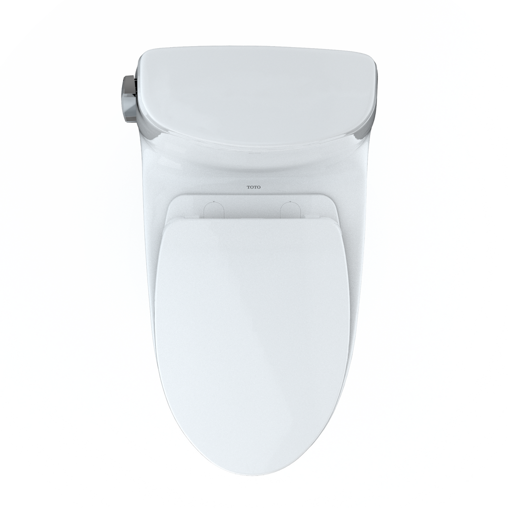 TOTO MS604124CEFG#01 Ultramax Ii One-Piece Elongated 1.28 Gpf Universal Height Toilet With Cefiontect And Ss124 Softclose Seat - Cotton White