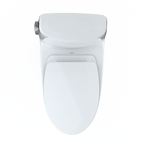 TOTO MS604124CEFG#01 Ultramax Ii One-Piece Elongated 1.28 Gpf Universal Height Toilet With Cefiontect And Ss124 Softclose Seat - Cotton White