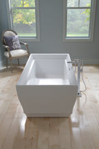 TOTO ABF626N#01DBN Acrylic Freestanding Aimes Cotton Brushed Nickel - Cotton White